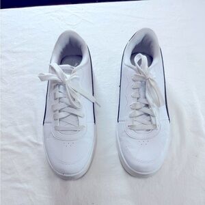 Puma unisex lace-up shuffle sneaker US8 faux leather upper rubber sole foam+ C*